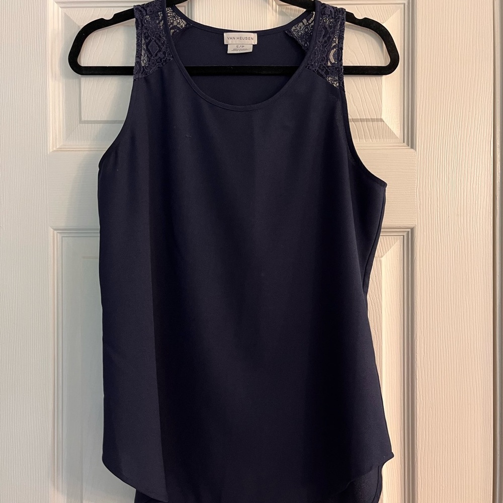 Van Heusen Blue Tank Top Sleeveless Classic